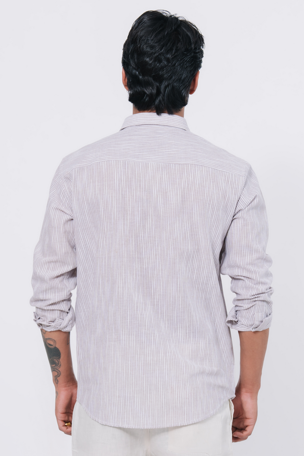 Striped Regular Fit Shirt – Grey