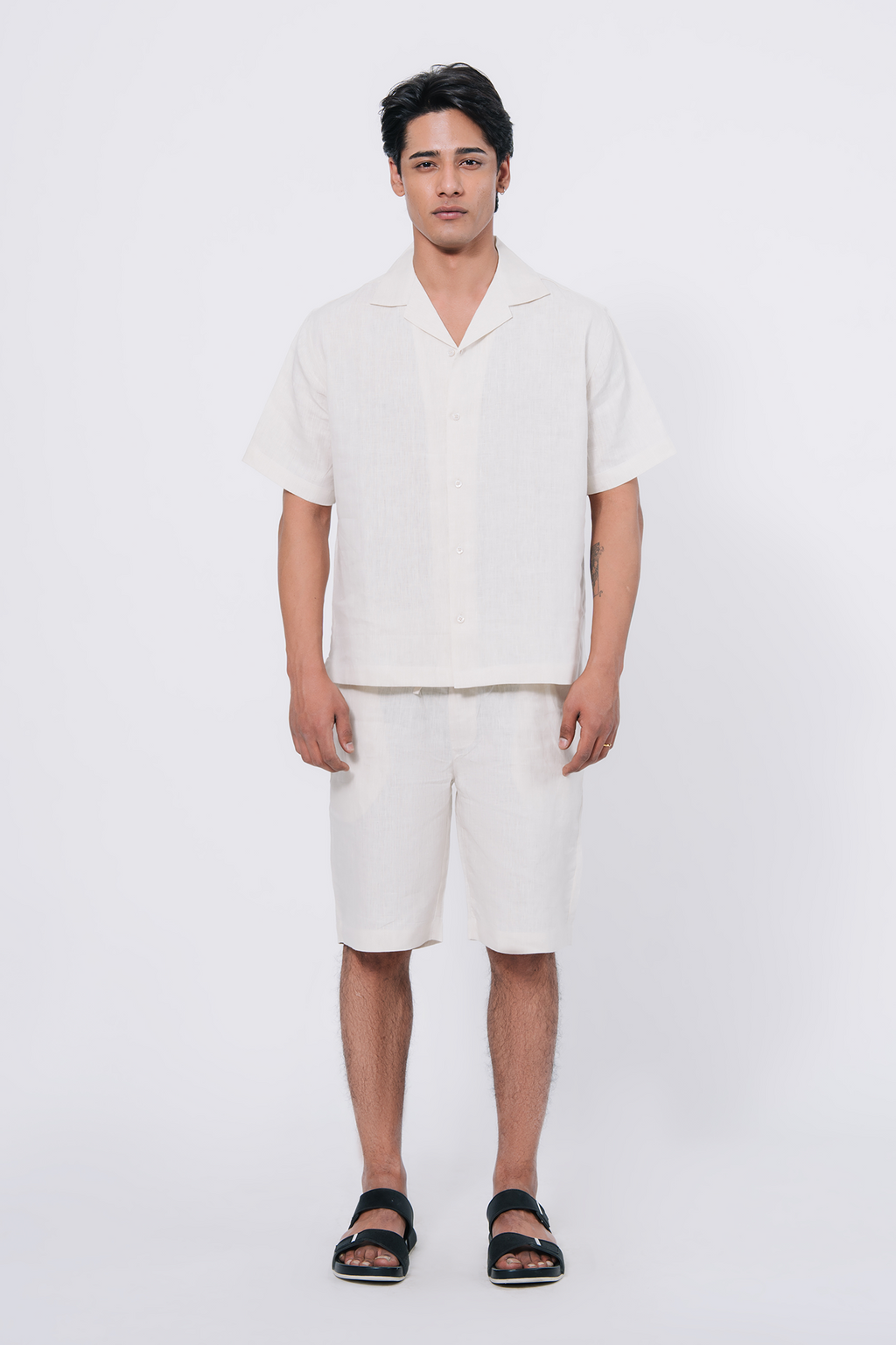 Cuban Collar Co-ord Set – White