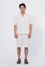 Cuban Collar Co-ord Set – White