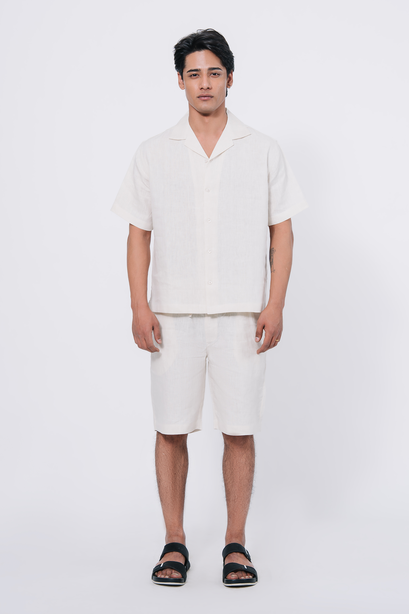 Cuban Collar Co-ord Set – White