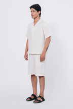 Cuban Collar Co-ord Set – White