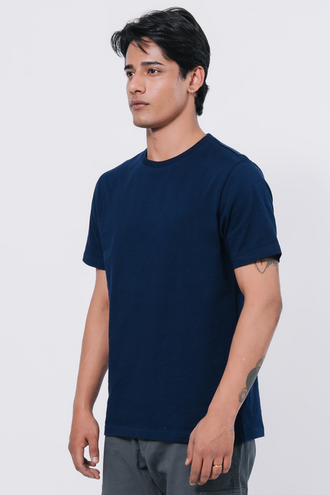 Premium Cotton T Shirt
- Navy Blue