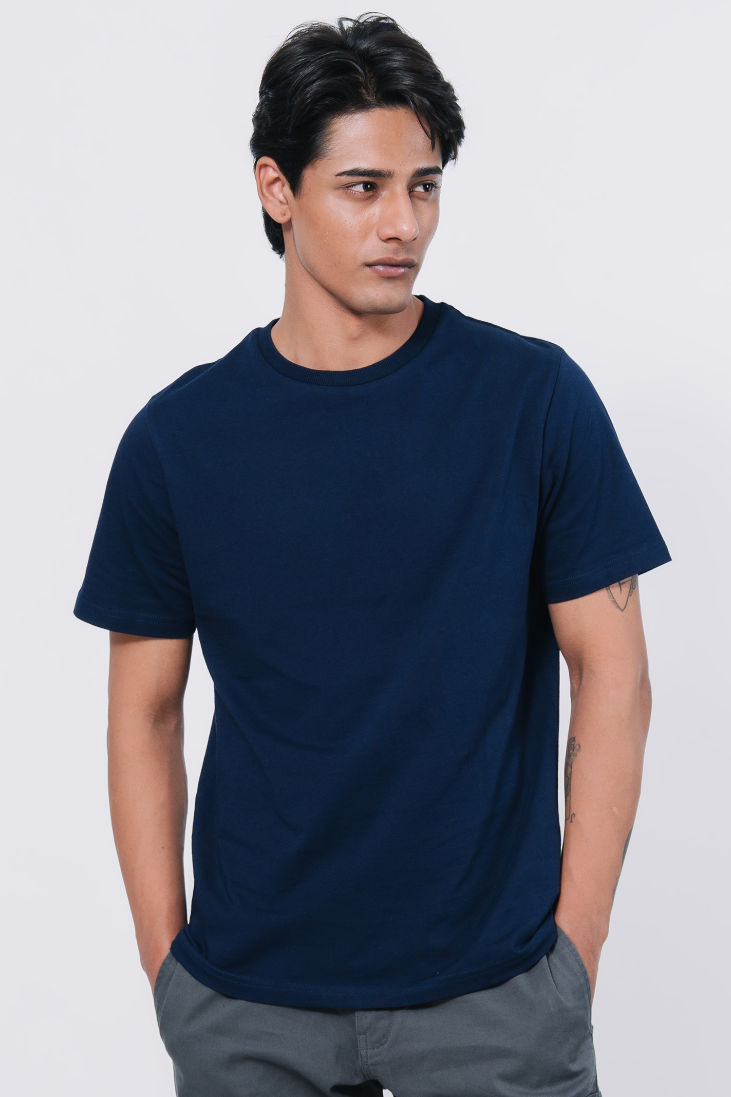 Premium Cotton T-Shirt – Navy Blue Main image