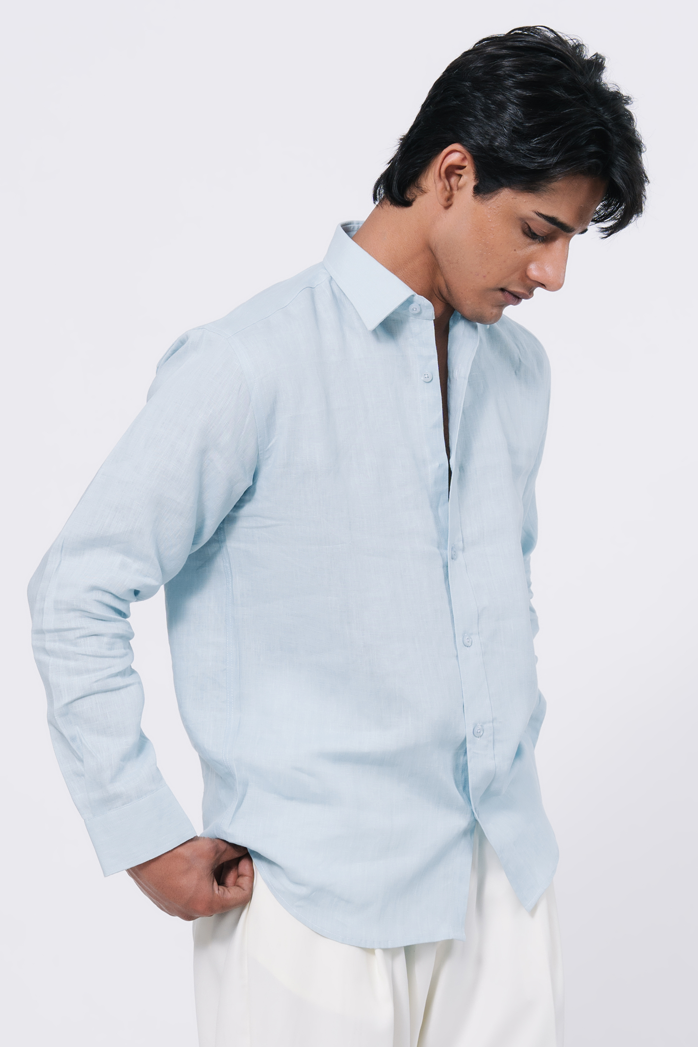 Basic Regular Fit Shirt – Light Blue Main image