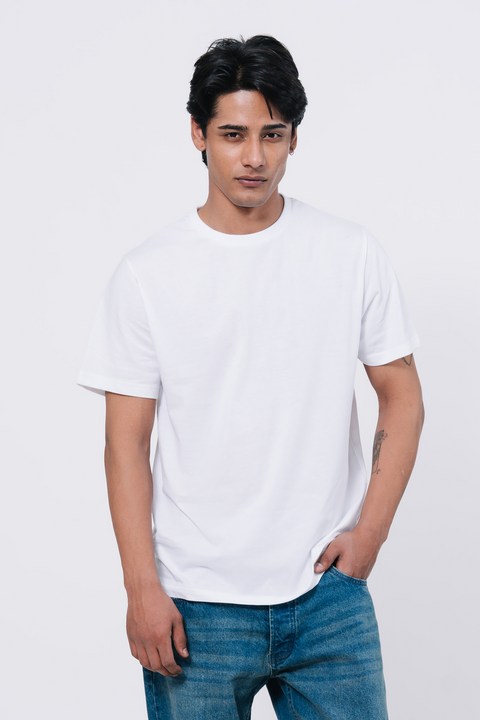 Premium Cotton T Shirt
- White