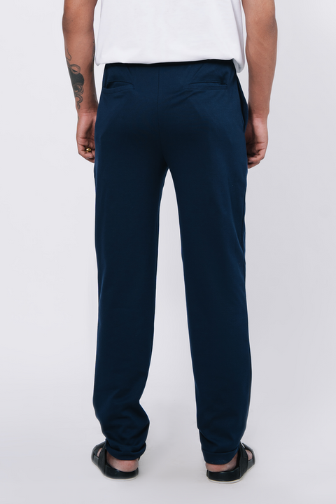 Straight Fit Jogger Trouser - Navy Blue