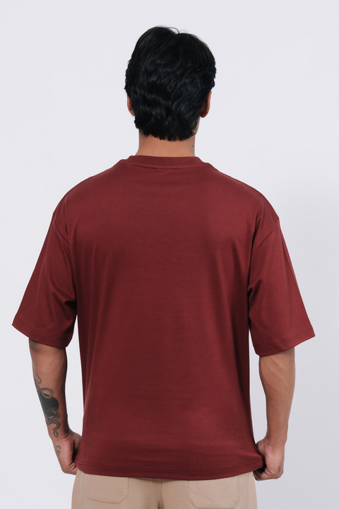 Premium Interlock Oversize Tee - Red