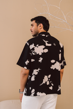 Textured Print Shirt – Black & White