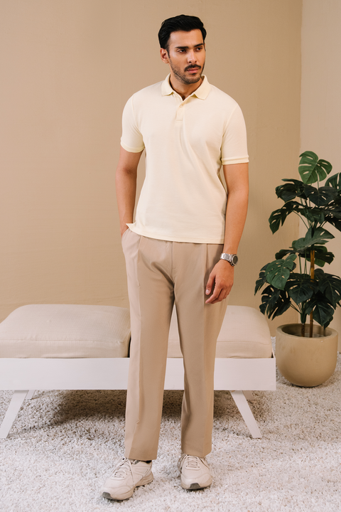 Pleated Dress Pants – Stone