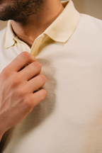 Honeycomb Textured Polo Shirt – Butter Yellow
