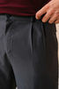 Pleated Adjustable Pants - Grey