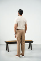 Zip Knit Polo - Sand
