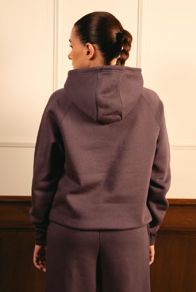Women Heavy Fleece Pull-over Hoodie - Ash Plum