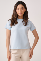 Crew Neck Tee - Breezy Blue