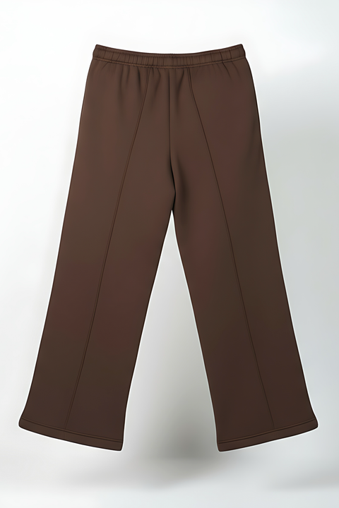 Everyday Wide Leg Sweatpants - Brown