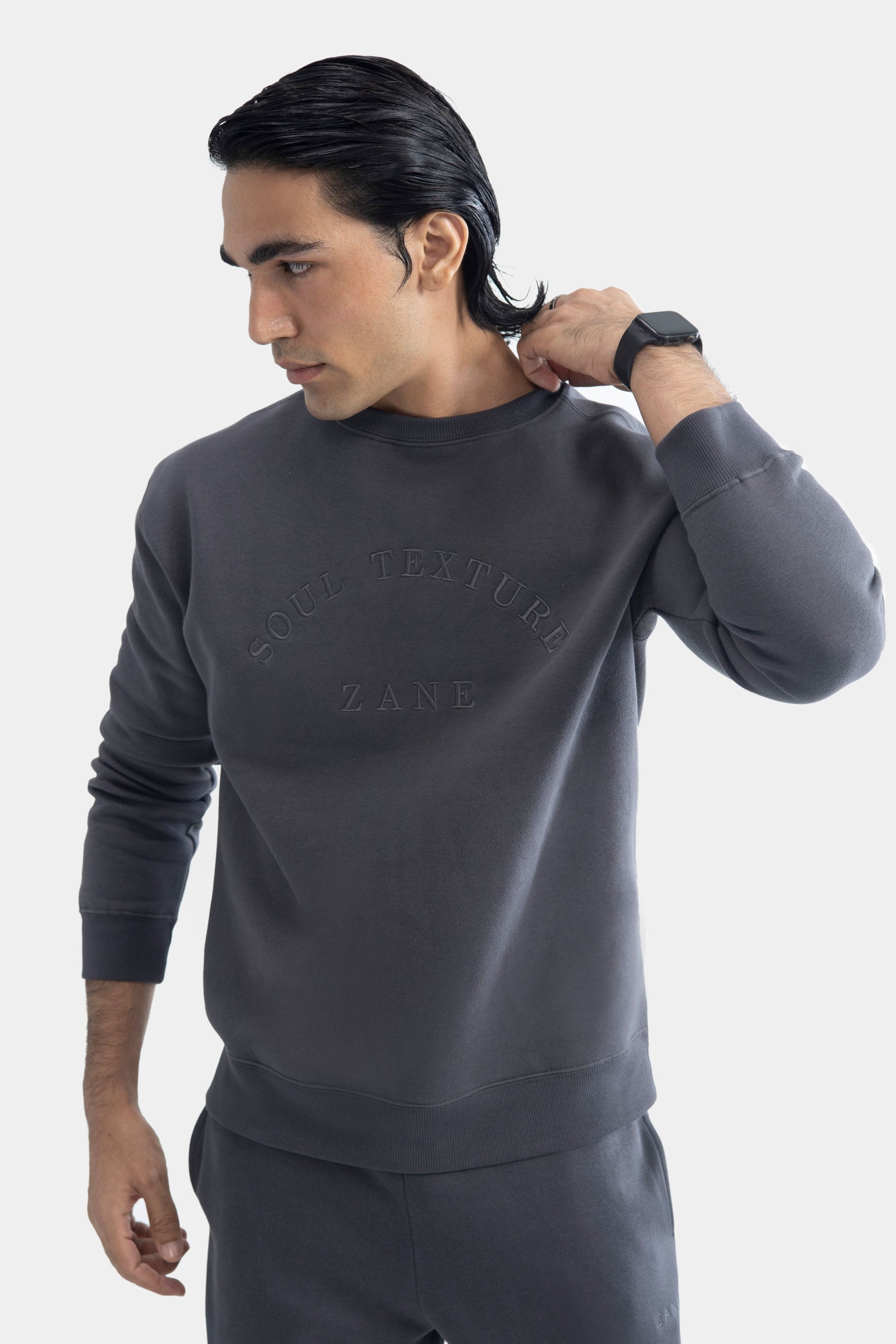 charcoal grey sweatshirt Main image
