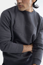 charcoal grey sweatshirt