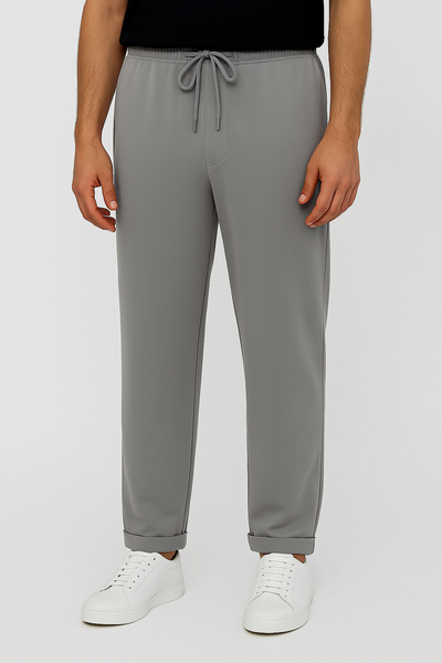 Straight Fit Jogger Trousers – Charcoal