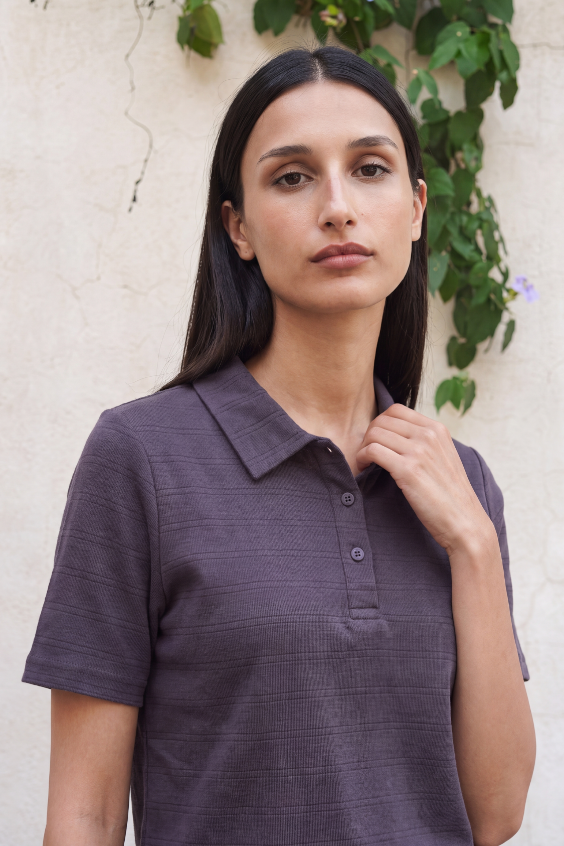 Pique baby Polo - Muave Main image