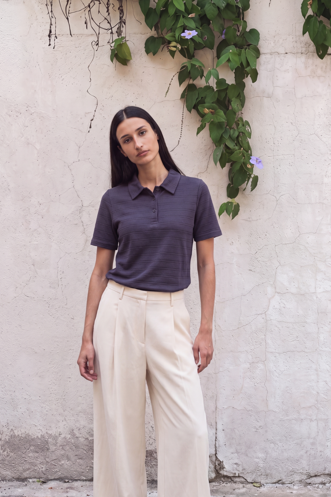 Pique baby Polo - Muave