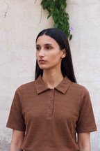 Pique baby Polo - Brown