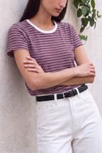 Barcode Striped Tee