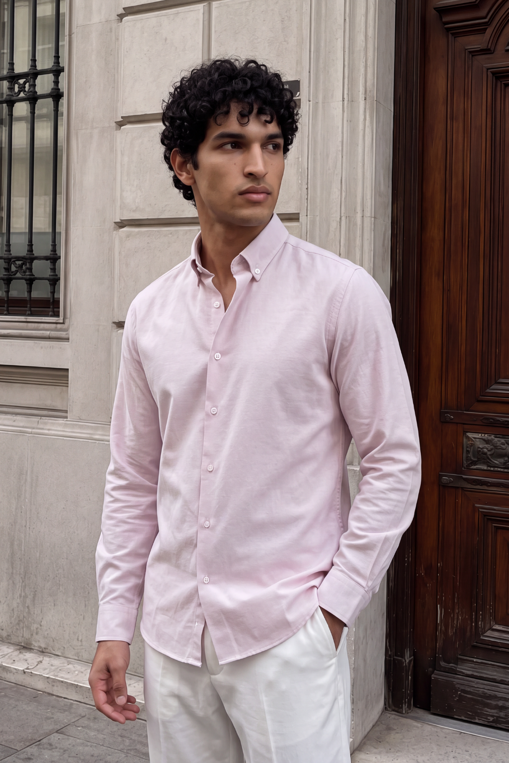 Everyday Linen Shirt - Mauve Fog