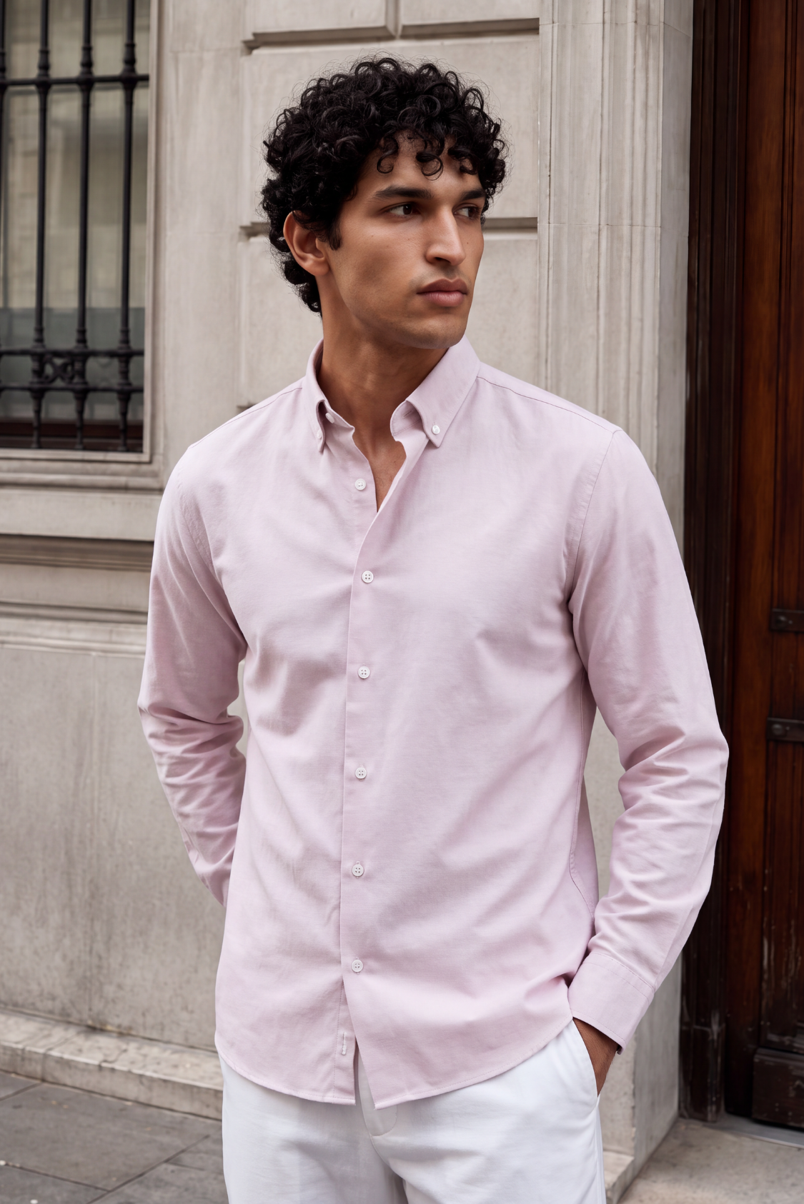 Everyday Linen Shirt - Mauve Fog Main image
