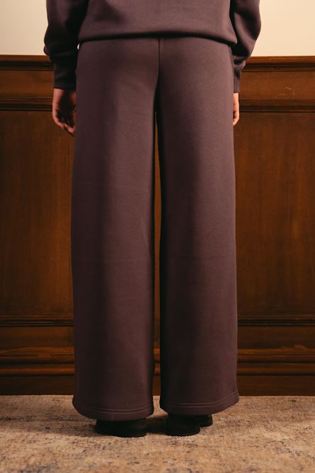 Everyday Wide Leg Sweatpants - Ash Plum
