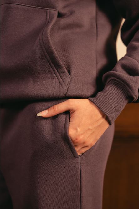 Everyday Wide Leg Sweatpants - Ash Plum