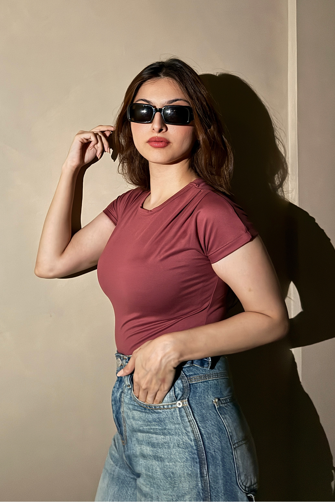 Pleated Bodysuit - Ash Rose Secondary image