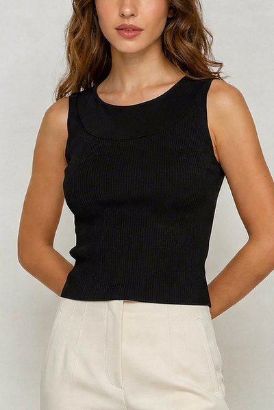 Slim Fit Tank Top - Black