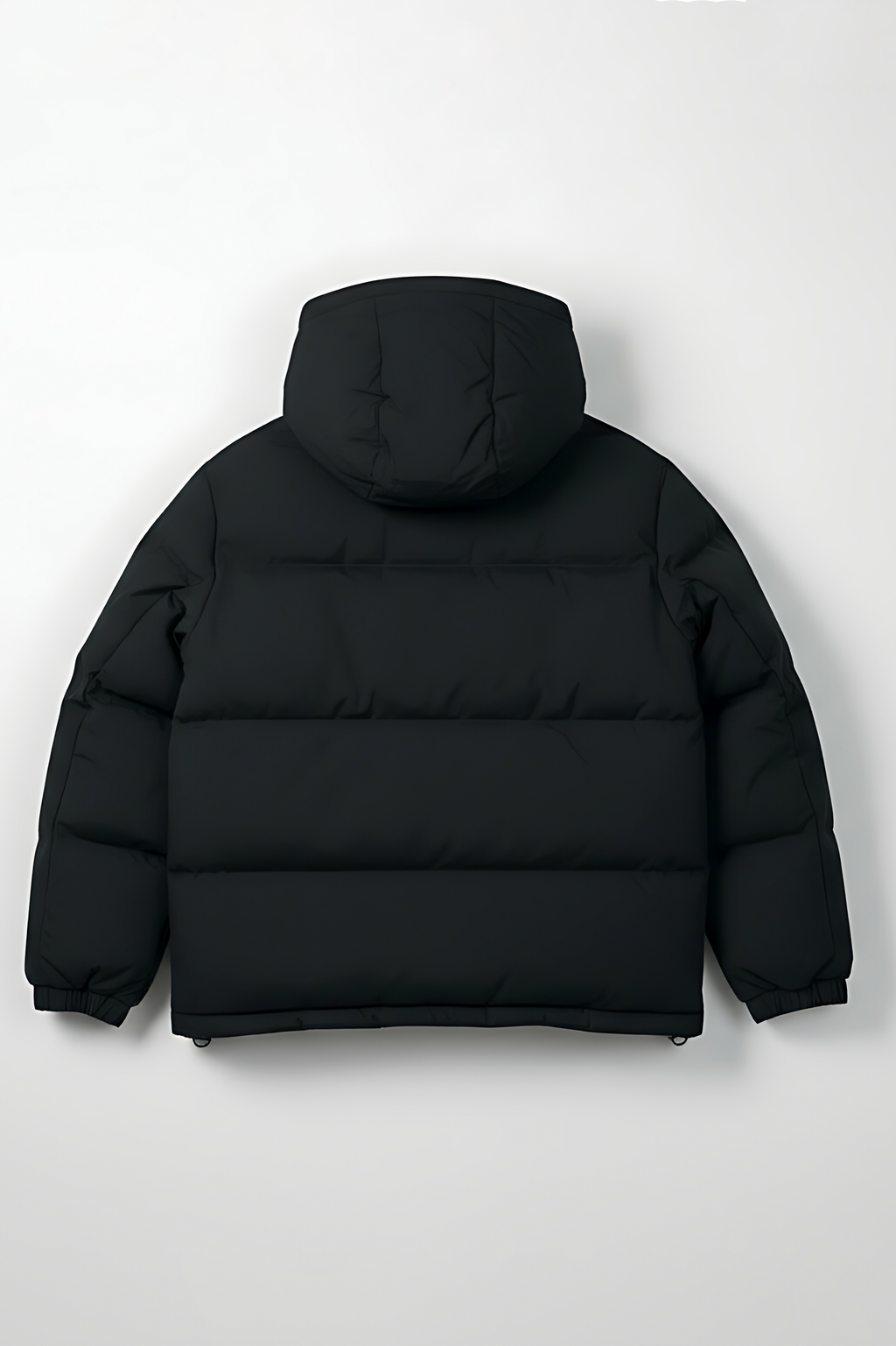 Insulated Hooded Puffer Jacket - Black