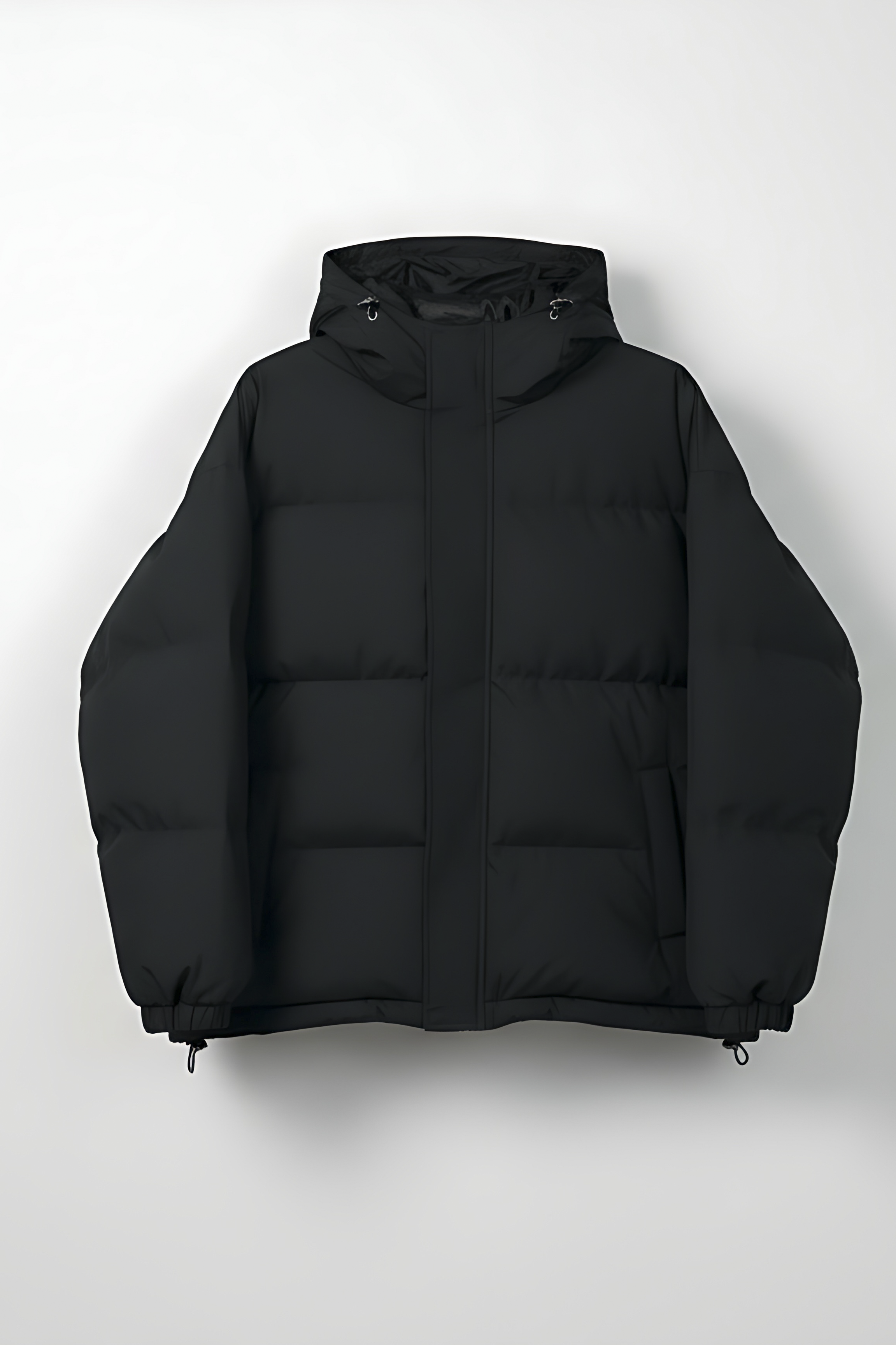 Insulated Hooded Puffer Jacket - Black Secondary image