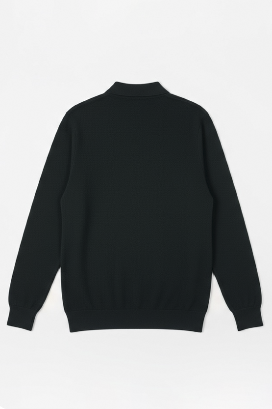 Classic Knitted Polo Shirt - Dark Teal