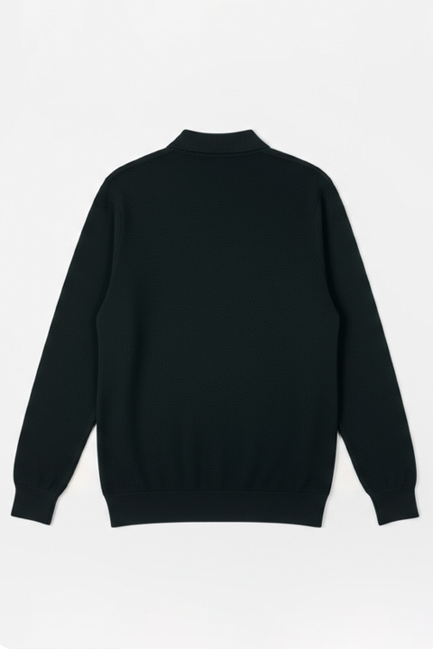 Classic Knitted Polo Shirt - Dark Teal