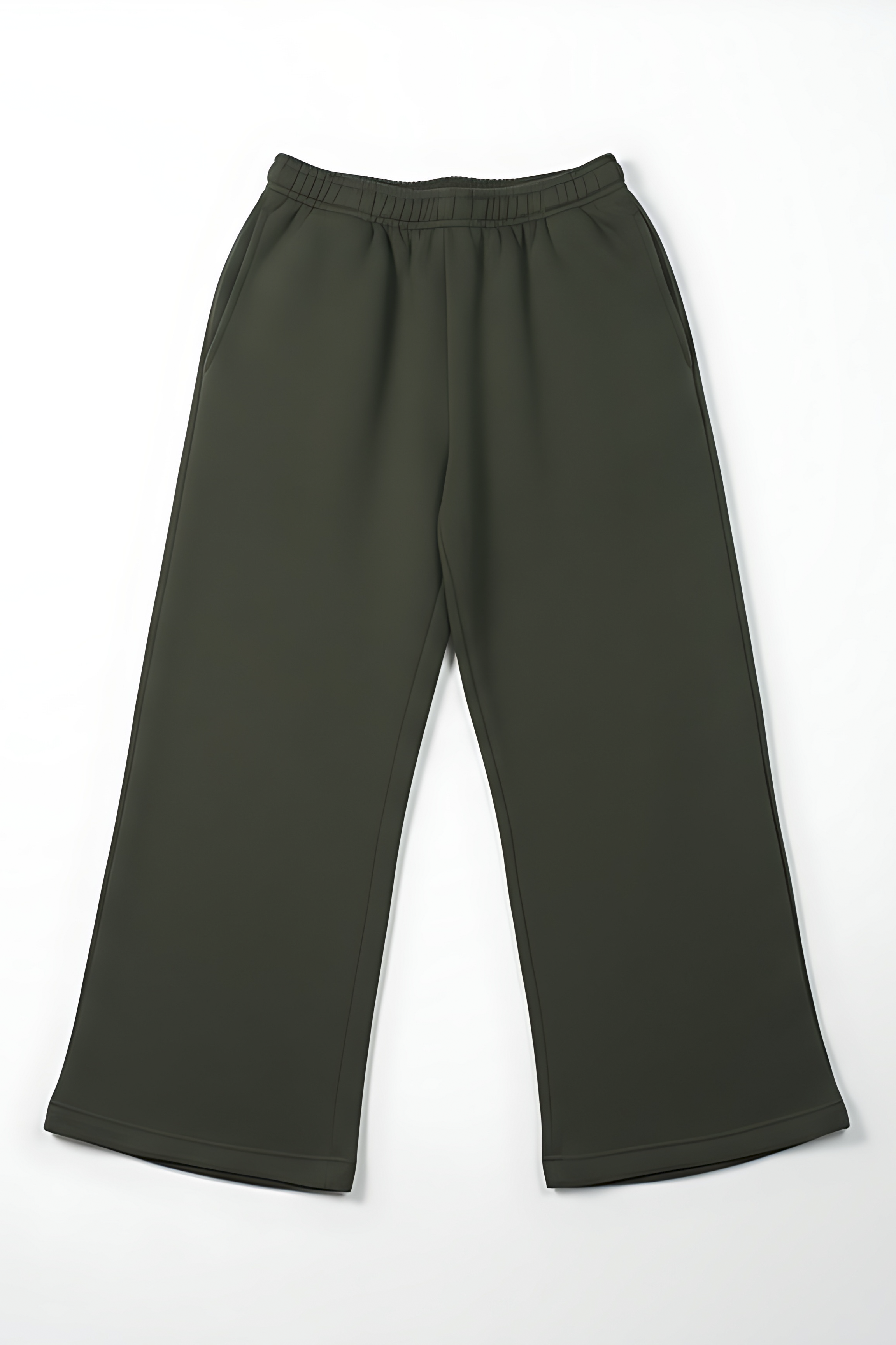 Everyday Wide Leg Sweatpants - Dark Green