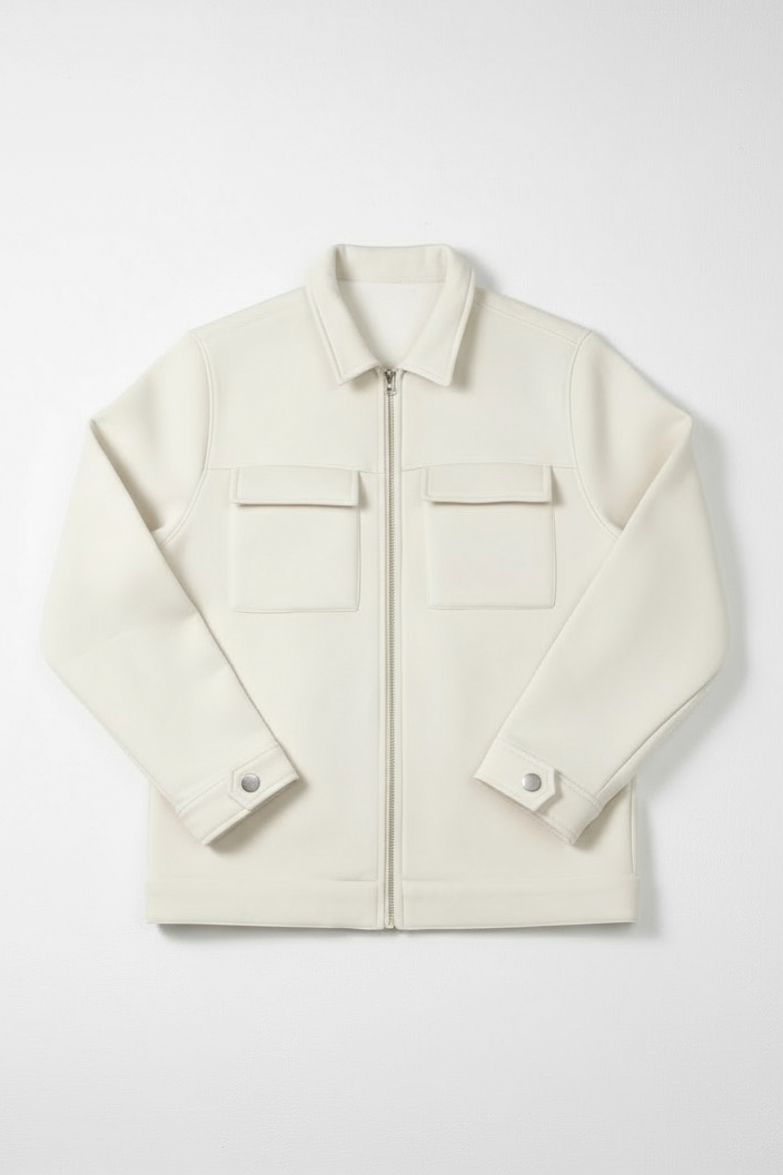 Full Zipper Jacket – Ivory