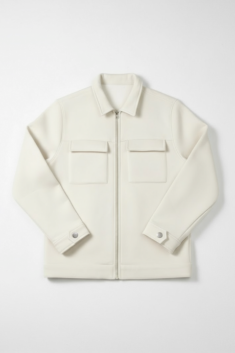 Full Zipper Jacket – Ivory