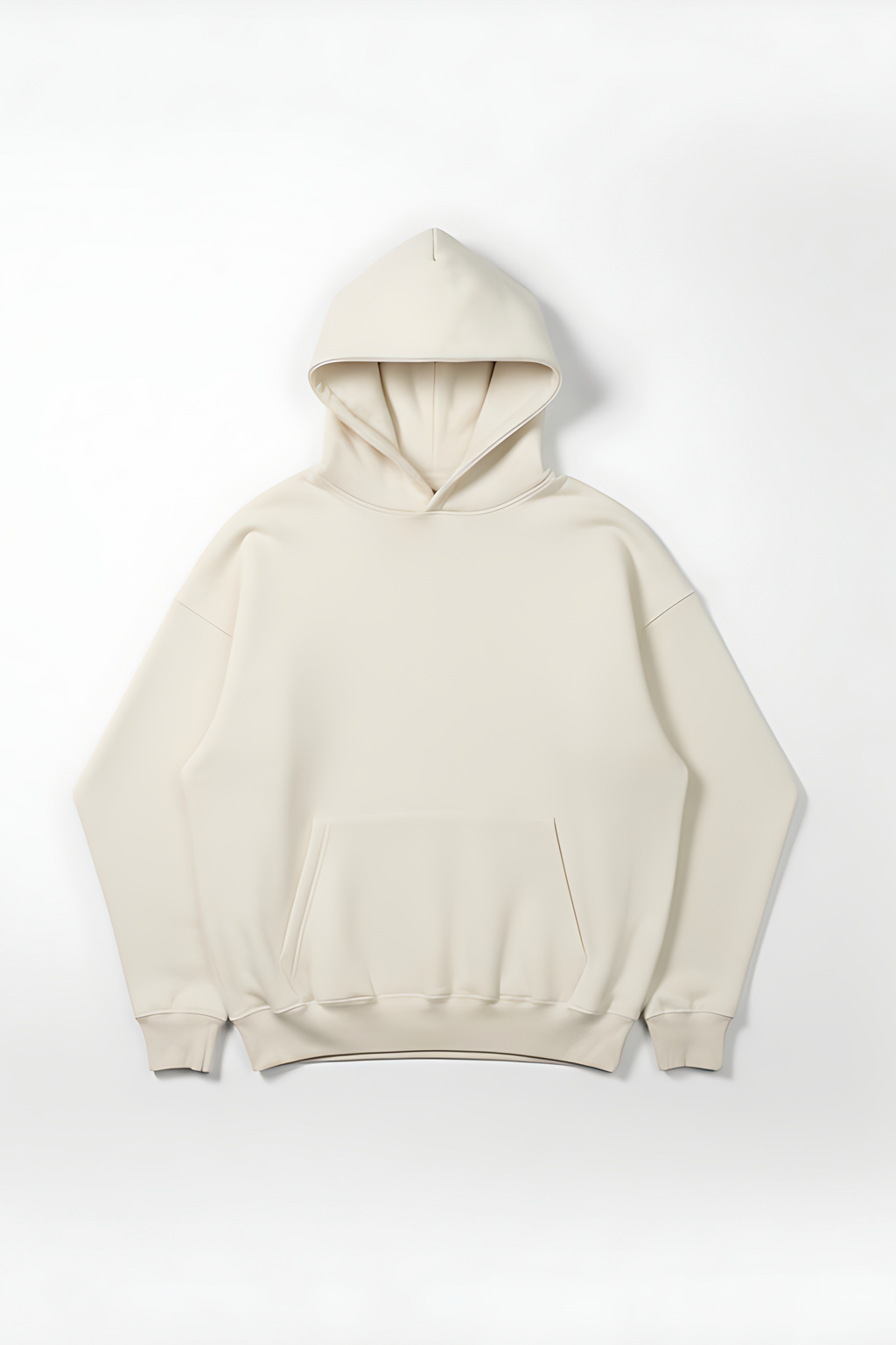 Heavy Fleece Pullover Hoodie – Ivory