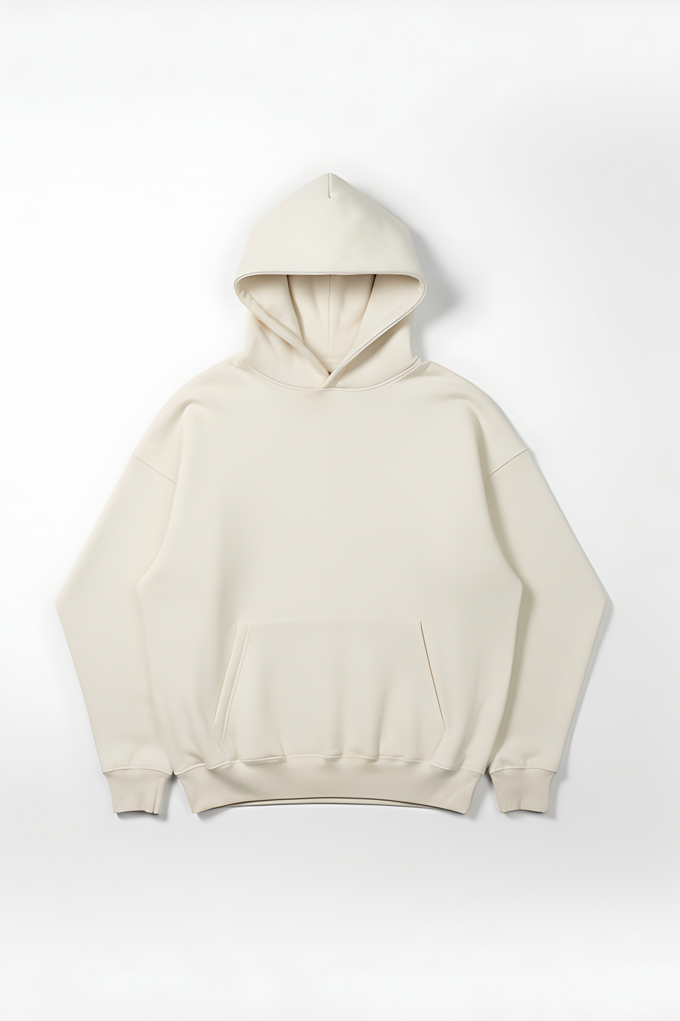 Heavy Fleece Pullover Hoodie – Ivory