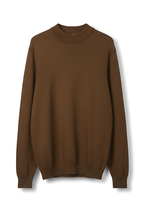 Soft Knit Mock Neck Sweater – Coffee