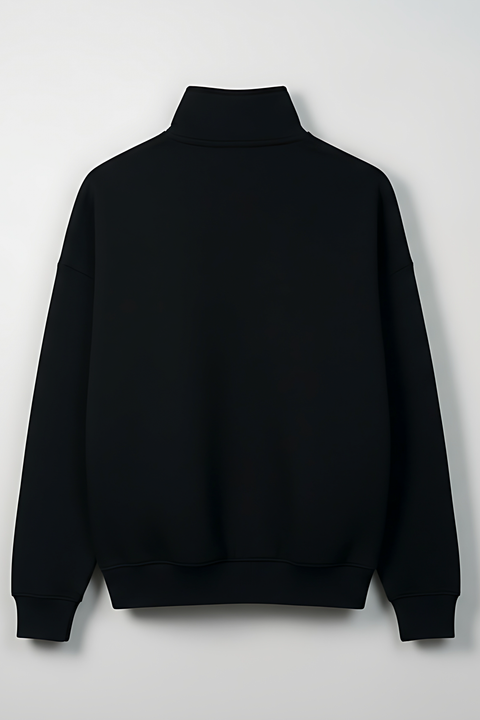 Classic Quarter Zip Sweatshirt – Black