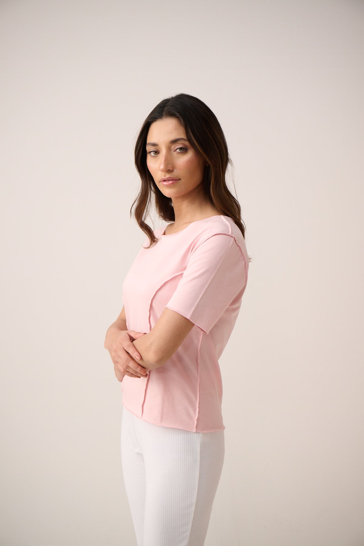 Over lock top - Light Pink