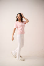 Over lock top - Light Pink