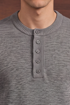 Henley Sweater - Grey