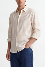 Beige And White Stripes - Men