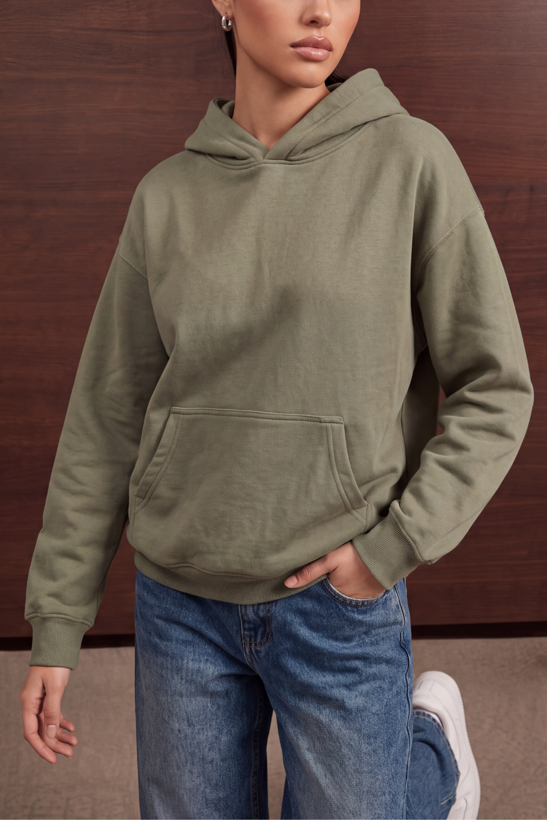 Women Hoodie - Earthy Sage
