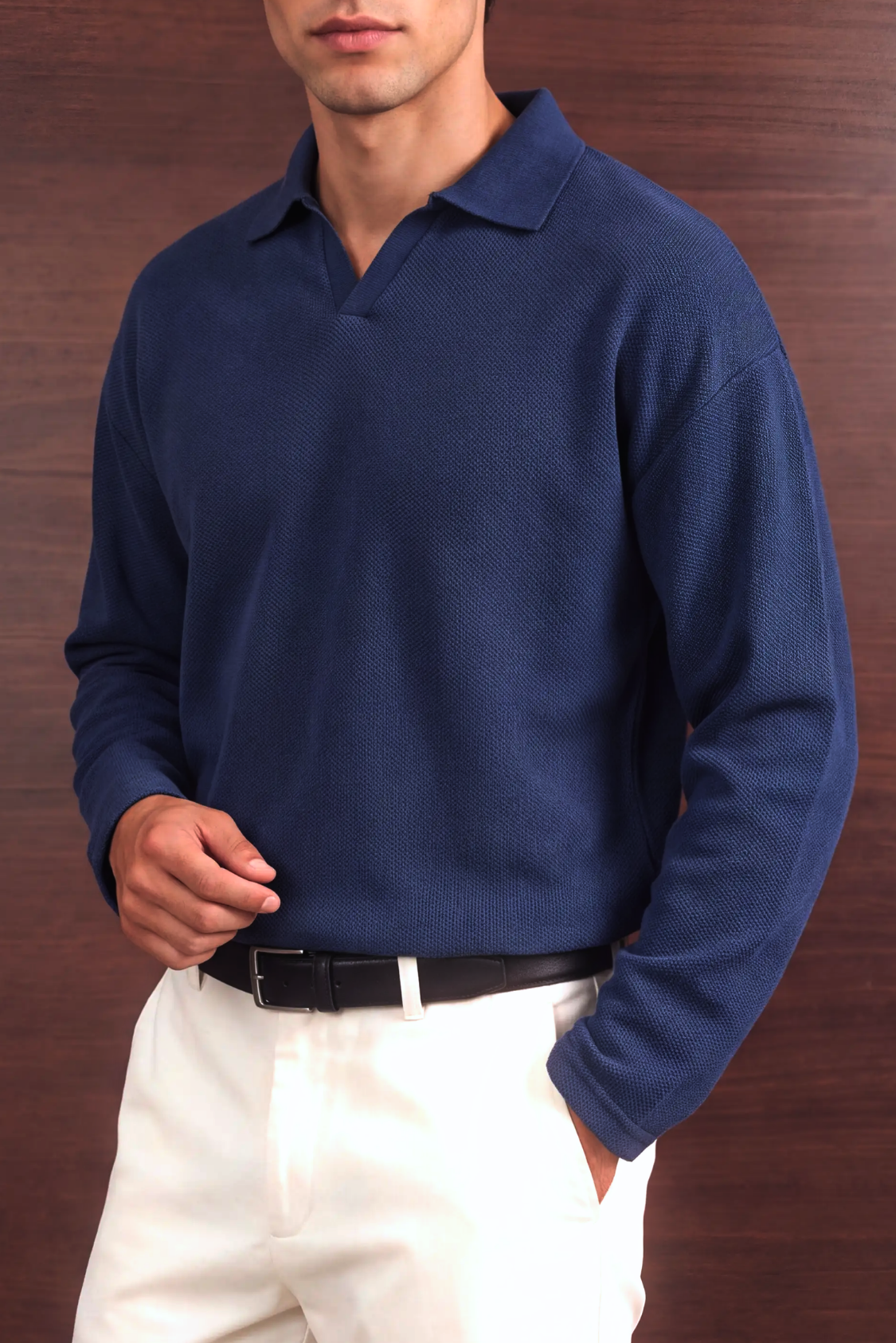 Classic Knit Polo - French Navy Main image