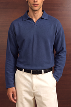 Classic Knit Polo - French Navy